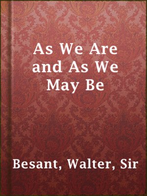 cover image of As We Are and As We May Be